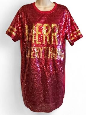 ✨NWOT Simply Southern Red Top with Pink Label and Gold Accents